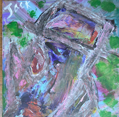 "Through the Storm" 12x12 Canvas Abstract Painting