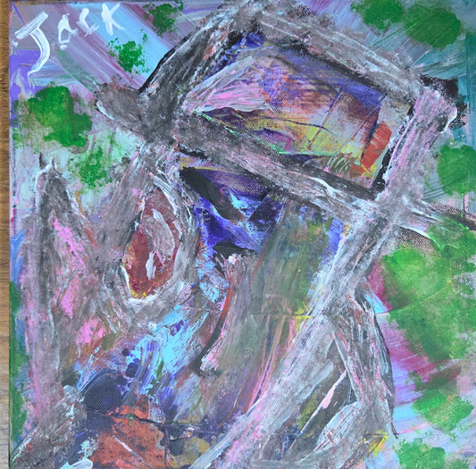 "Through the Storm" 12x12 Canvas Abstract Painting