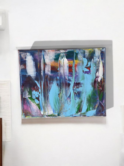 "Frozen Cascade"8x10" Original Abstract Painting