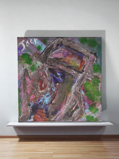 "Through the Storm" 12x12 Canvas Abstract Painting