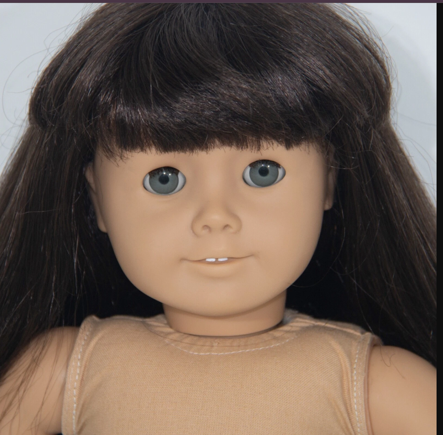 Pleasant Company American Girl of Today RARE 19.1 Dk Brown Hair, Grey Eyes